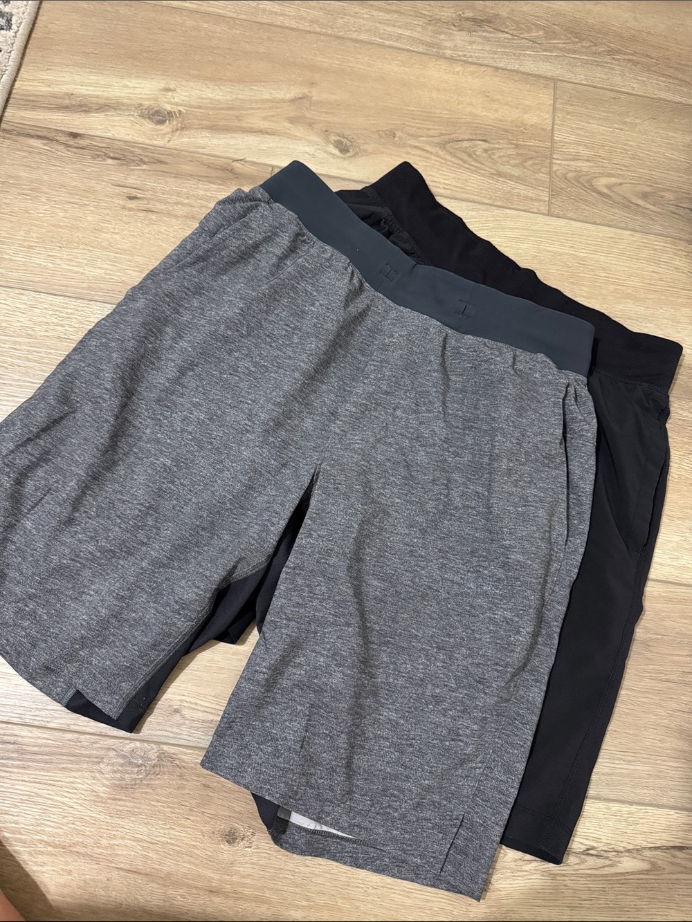 Men's  Athletic 2-Pack Shorts - Gray & Black